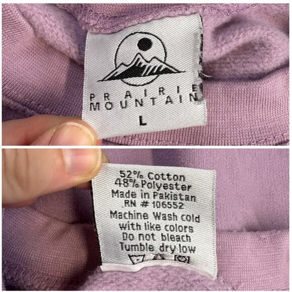 Prairie Mountain Juneau Alaska 1959 Graphic Sweatshirt Purple Size L - Picture 4 of 4